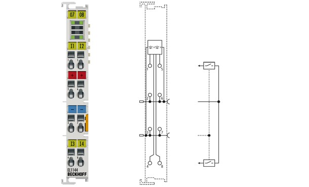 BECKHOFF EL1144  4-Channel Digital Input Terminal 12 VDC