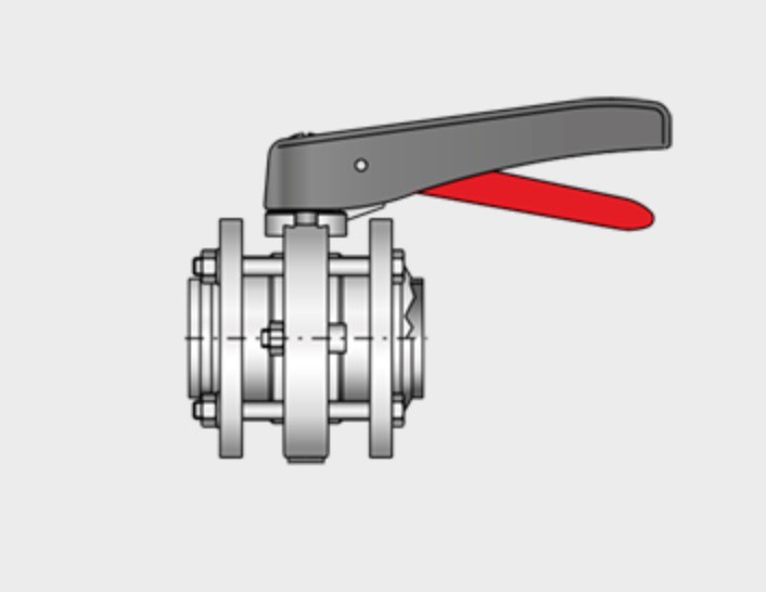 Kieselmann 4310 S-S Intermediate Flange Butterfly Valve