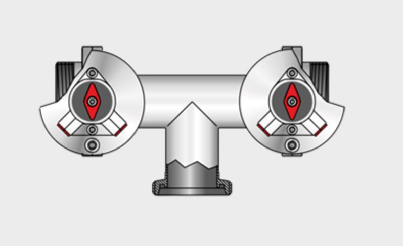 Kieselmann 4414 G-G-G   Multi-way Butterfly Valve