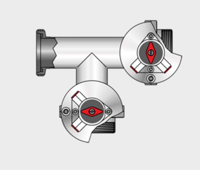 Kieselmann 4415 G-G-G   Multi-way Butterfly Valve