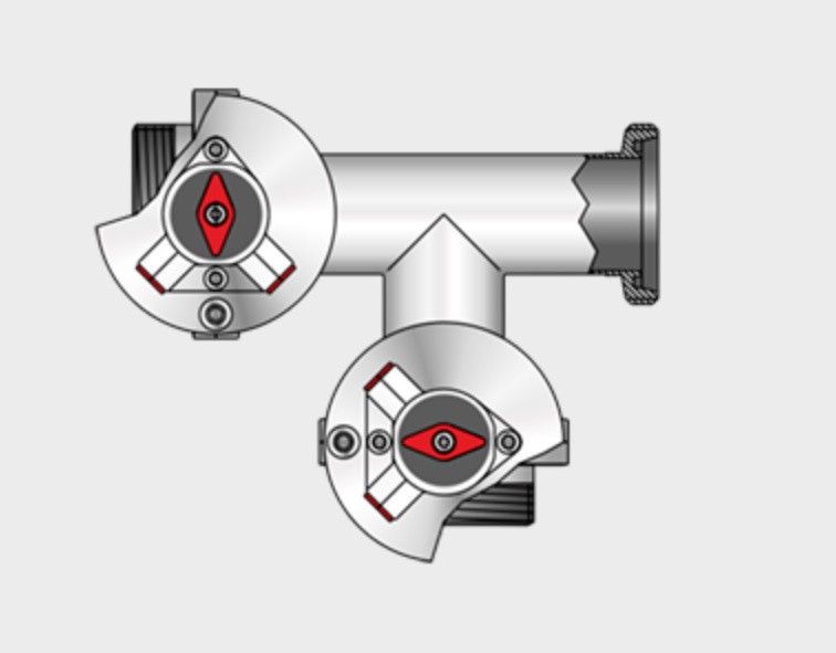 Kieselmann 4416 G-G-G   Multi-way Butterfly Valve