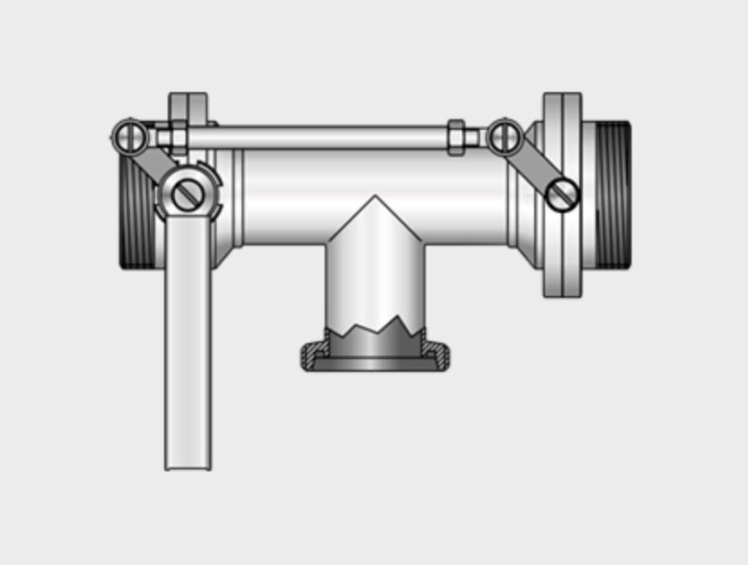 Kieselmann 4914 G-G-G Multi-way Butterfly Valve